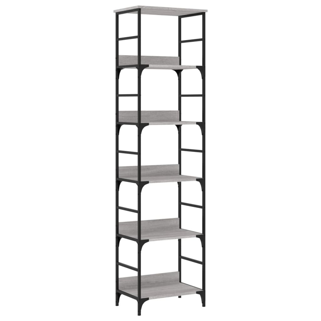 Bibliothèque sonoma gris 50x33x188,5 cm bois d'ingénierie - XIOS
