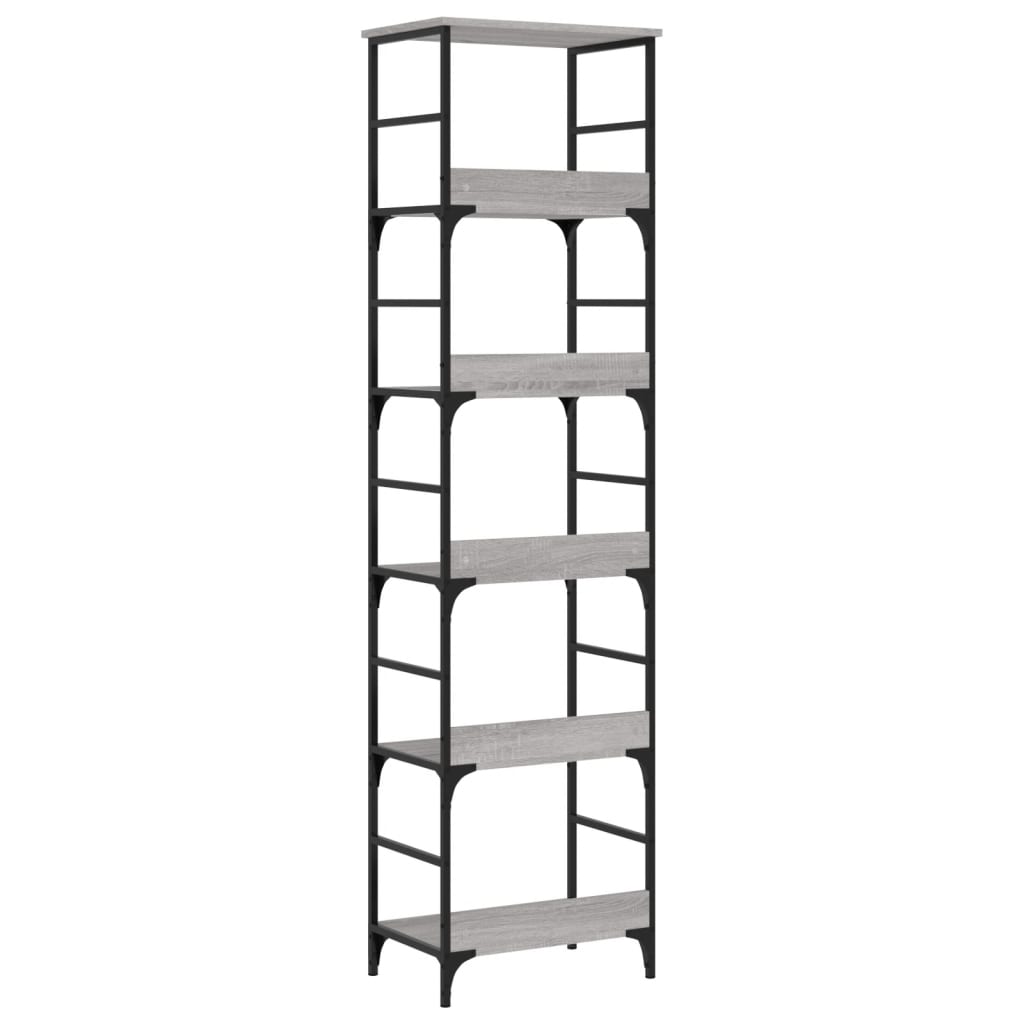 Bibliothèque sonoma gris 50x33x188,5 cm bois d'ingénierie - XIOS