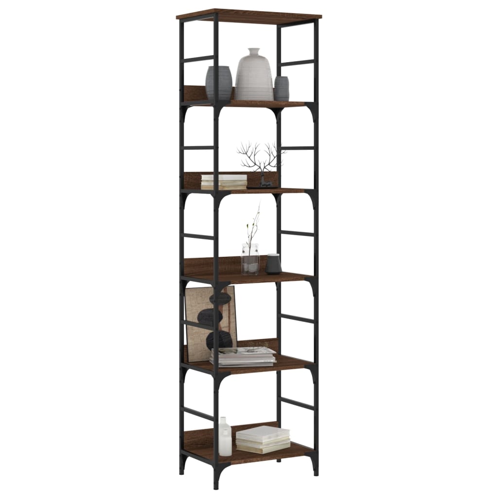 Bibliothèque chêne marron 50x33x188,5 cm bois d'ingénierie - XIOS