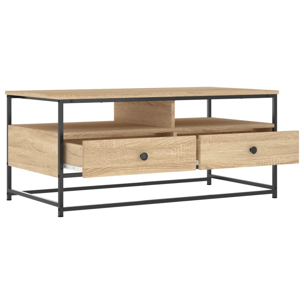 Table basse chêne sonoma 100x51x45 cm bois d'ingénierie - XIOS