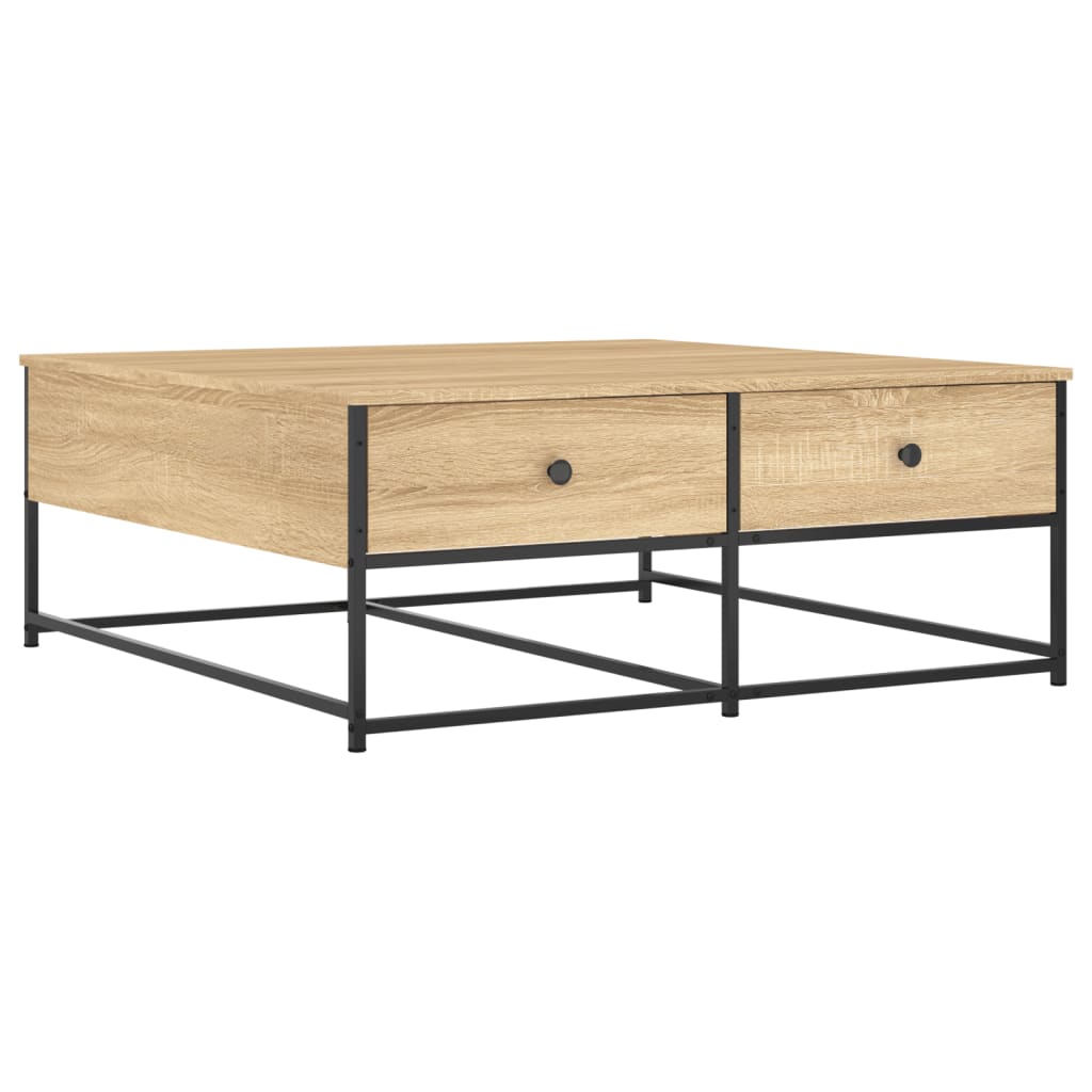 Table basse chêne sonoma 100x99x40 cm bois d'ingénierie - XIOS