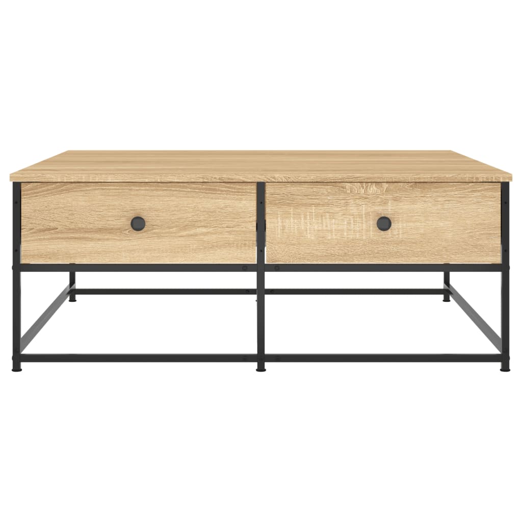 Table basse chêne sonoma 100x99x40 cm bois d'ingénierie - XIOS