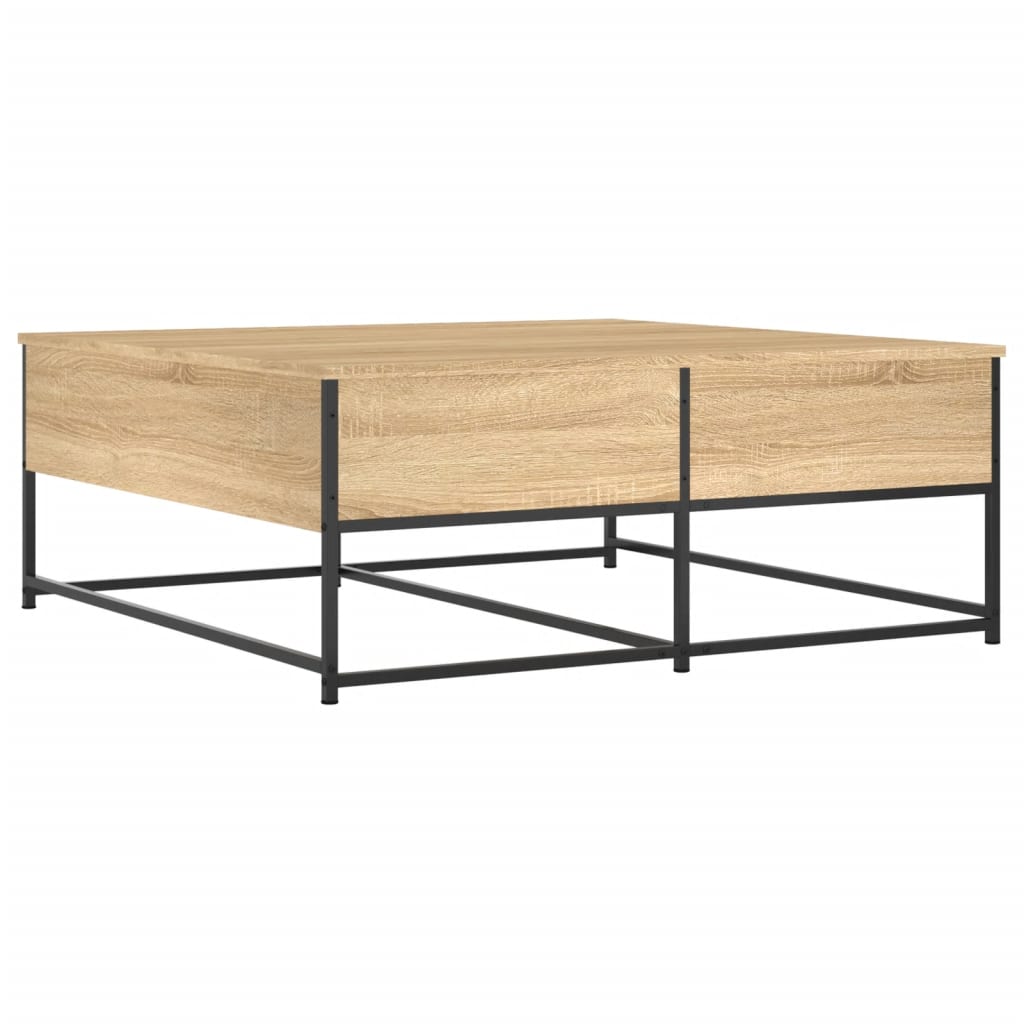 Table basse chêne sonoma 100x99x40 cm bois d'ingénierie - XIOS