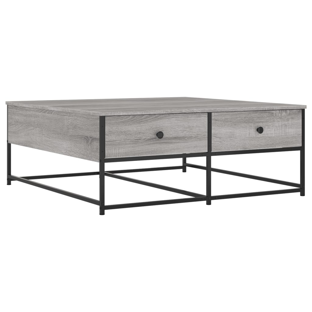 Table basse sonoma gris 100x99x40 cm bois d'ingénierie - XIOS