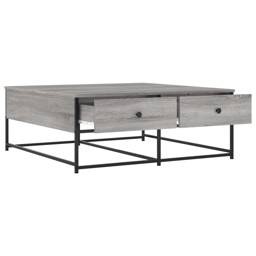 Table basse sonoma gris 100x99x40 cm bois d'ingénierie - XIOS