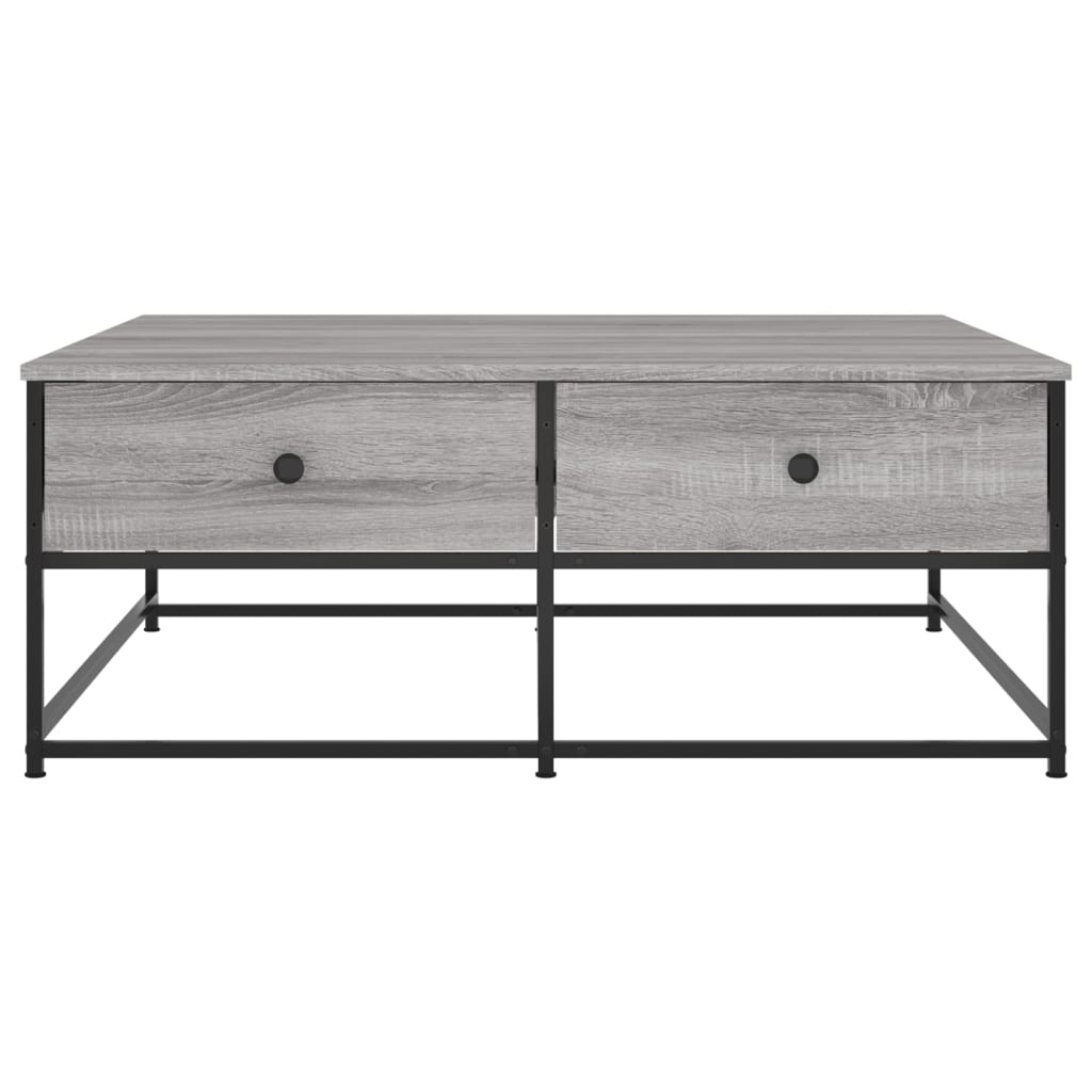 Table basse sonoma gris 100x99x40 cm bois d'ingénierie - XIOS