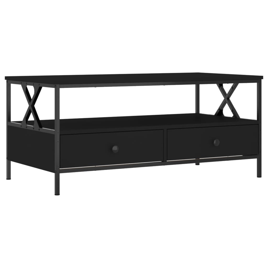 Table basse noir 100x51x45 cm bois d'ingénierie - XIOS