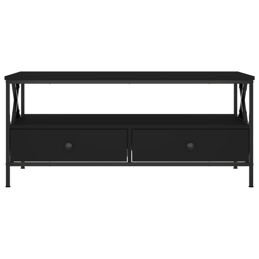 Table basse noir 100x51x45 cm bois d'ingénierie - XIOS
