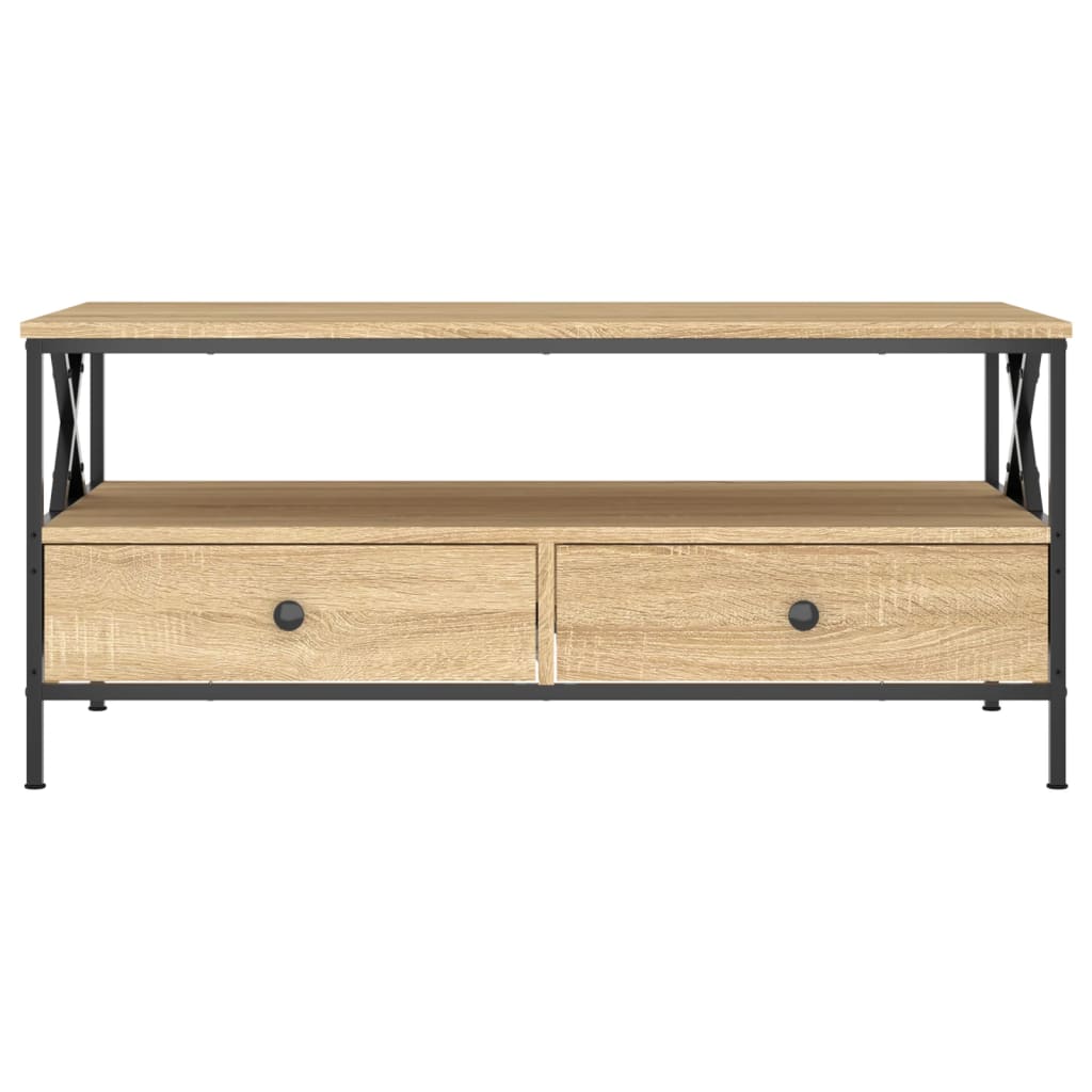 Table basse chêne sonoma 100x51x45 cm bois d'ingénierie - XIOS
