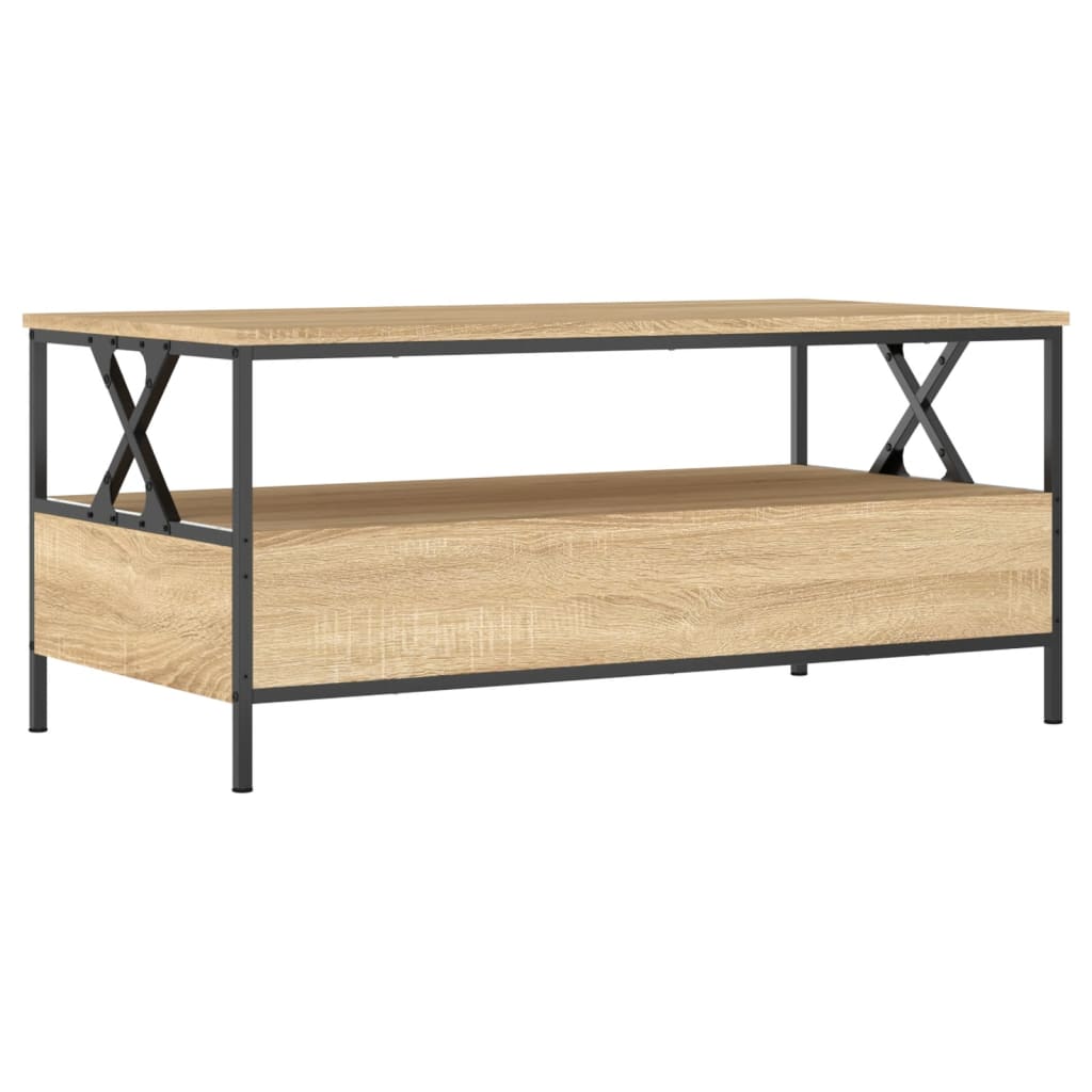 Table basse chêne sonoma 100x51x45 cm bois d'ingénierie - XIOS