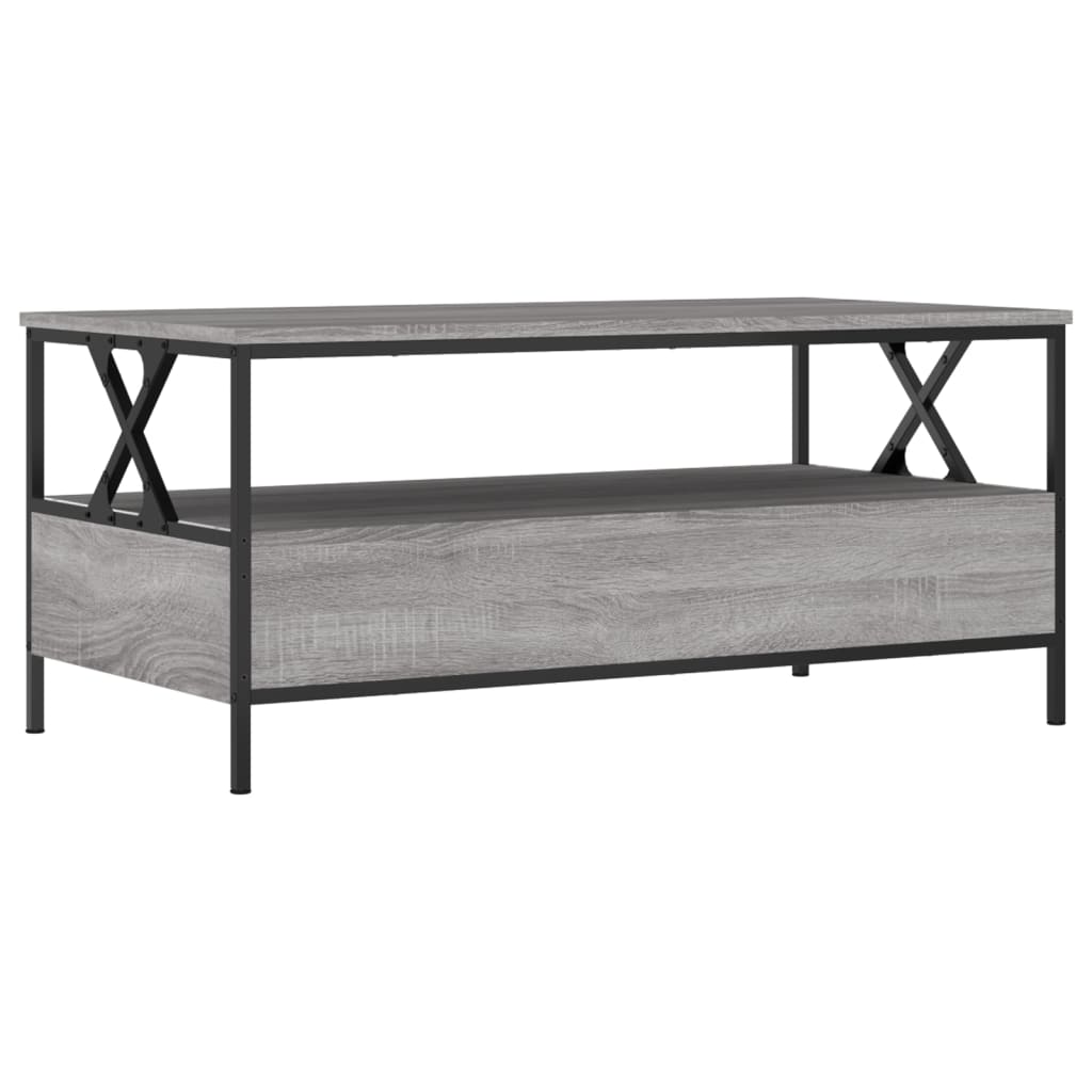 Table basse sonoma gris 100x51x45 cm bois d'ingénierie - XIOS