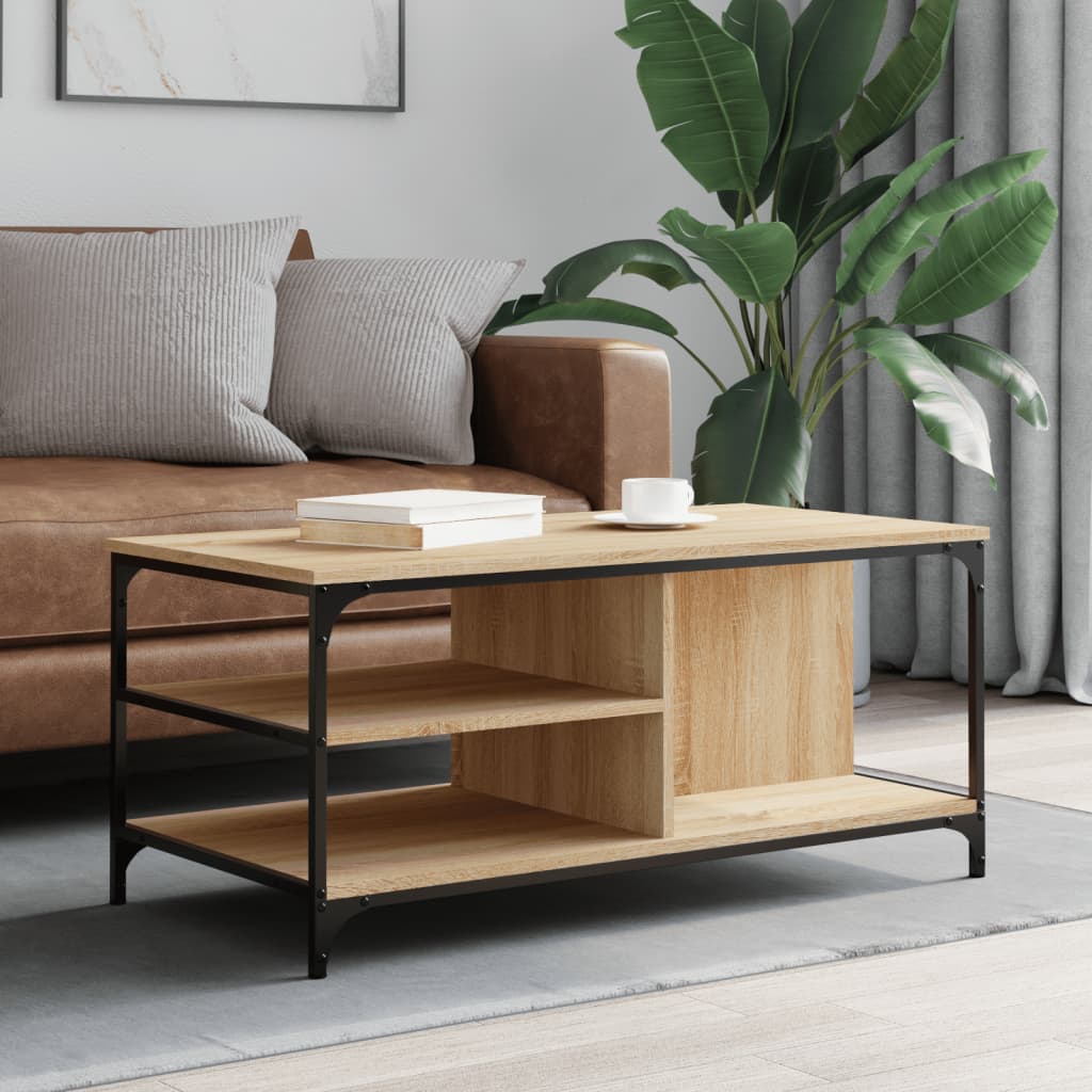 Table basse Chêne sonoma 100x50x45 cm Bois d'ingénierie - XIOS