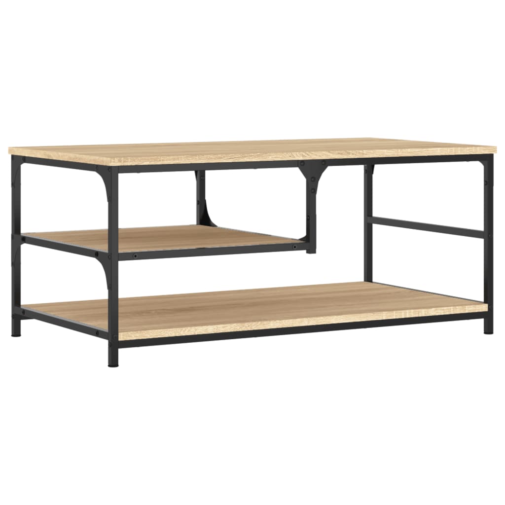 Table basse chêne sonoma 90x49x40 cm bois d'ingénierie - XIOS