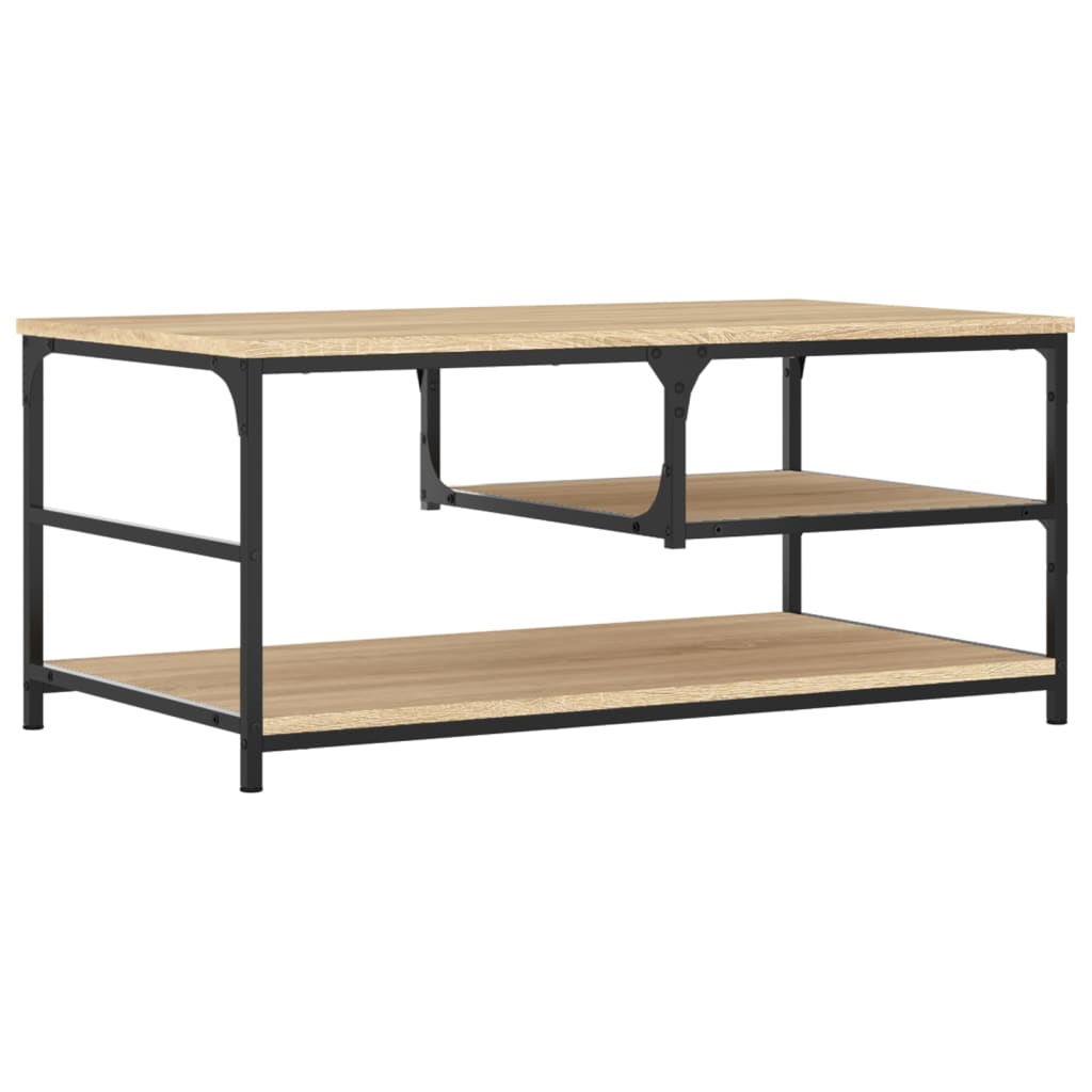 Table basse chêne sonoma 90x49x40 cm bois d'ingénierie - XIOS