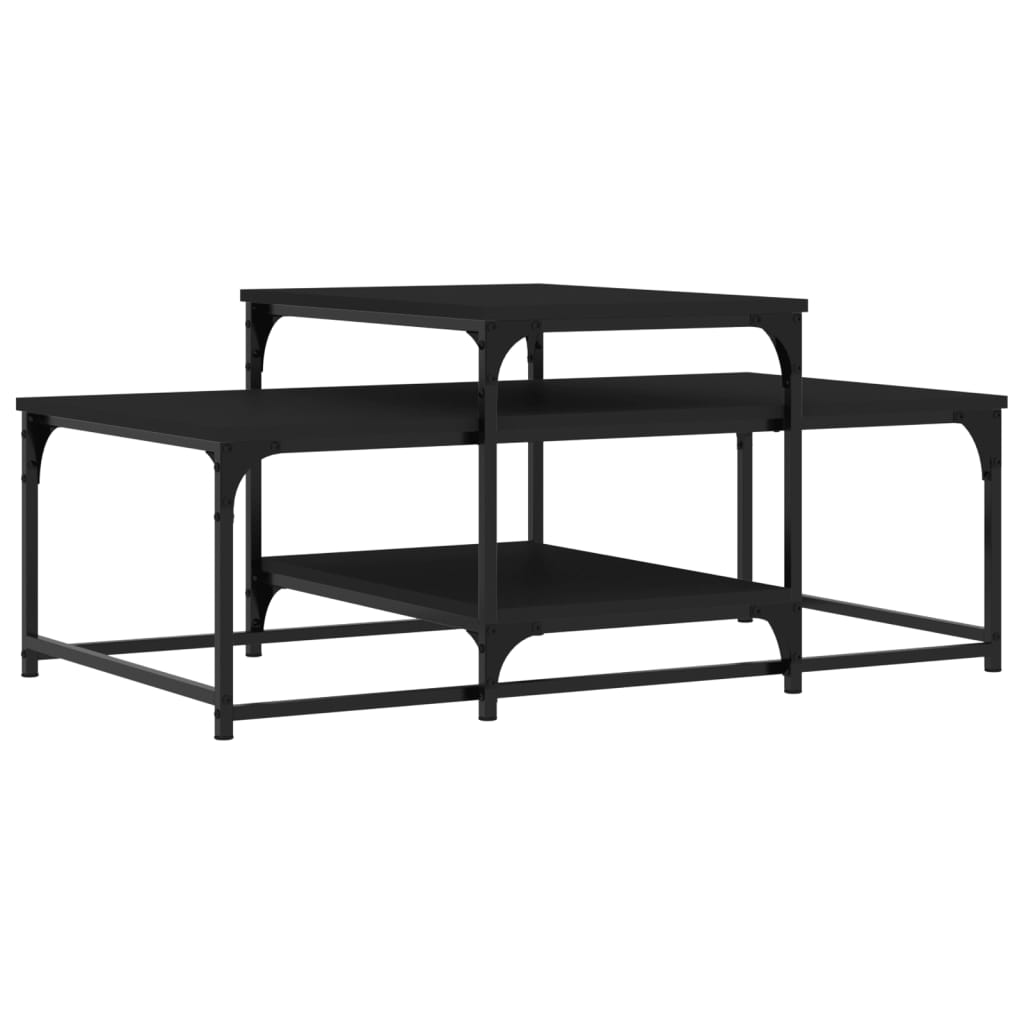 Table basse noir 102x60x45 cm bois d'ingénierie - XIOS