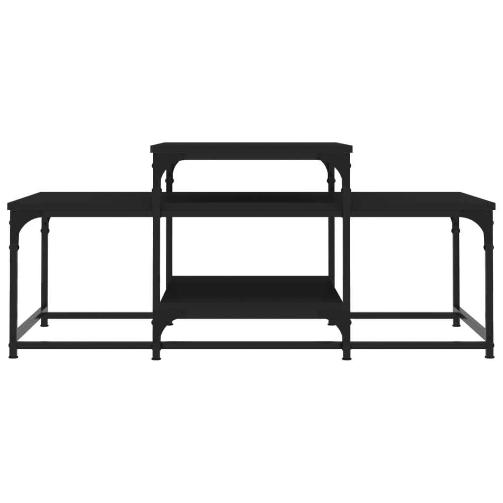 Table basse noir 102x60x45 cm bois d'ingénierie - XIOS