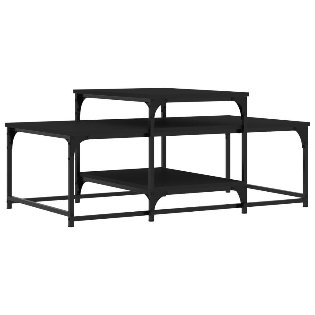 Table basse noir 102x60x45 cm bois d'ingénierie - XIOS