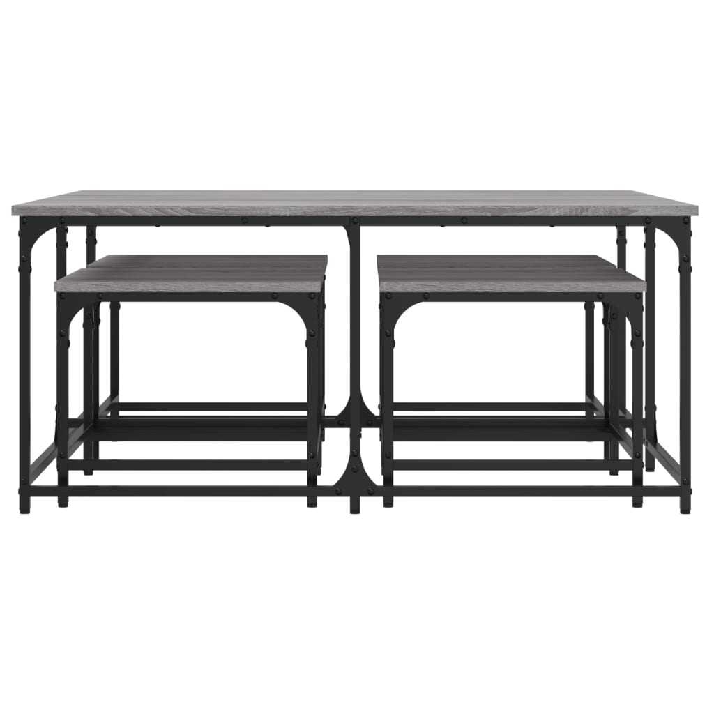 Tables basses gigognes 5 pcs sonoma gris bois d'ingénierie - XIOS
