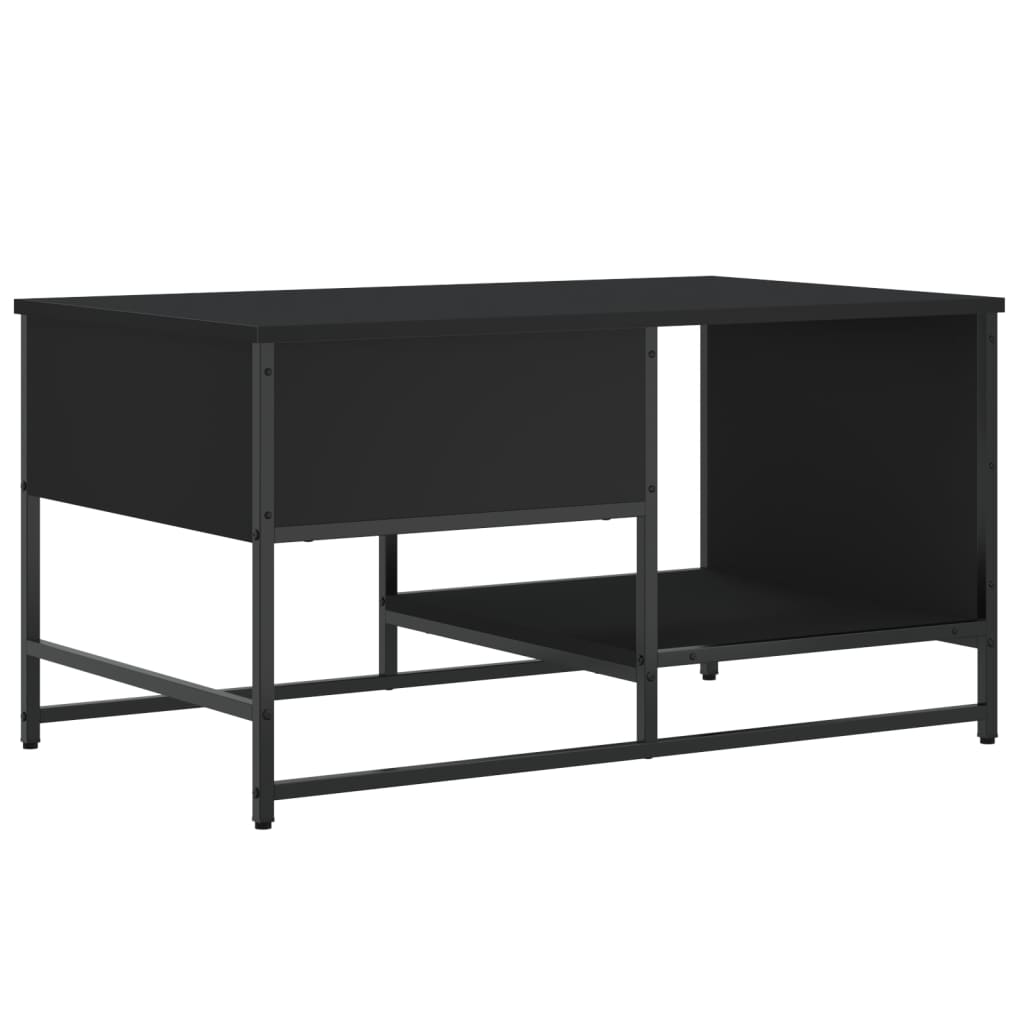 Table basse noir 85,5x51x45 cm bois d'ingénierie - XIOS