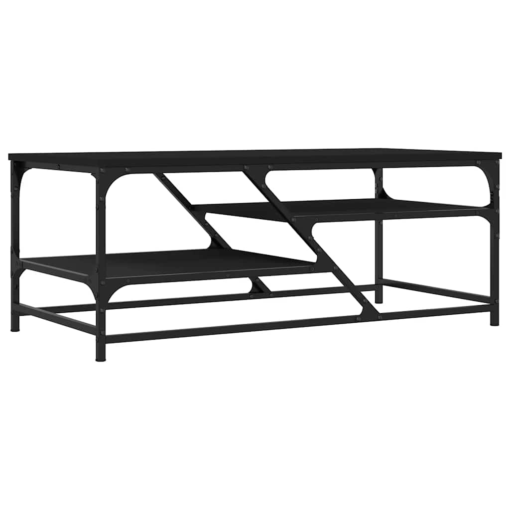 Table basse noir 100x49x40 cm bois d'ingénierie - XIOS
