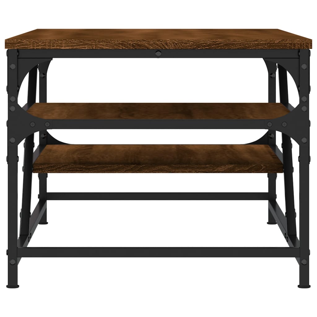 Table basse chêne fumé 100x49x40 cm bois d'ingénierie - XIOS