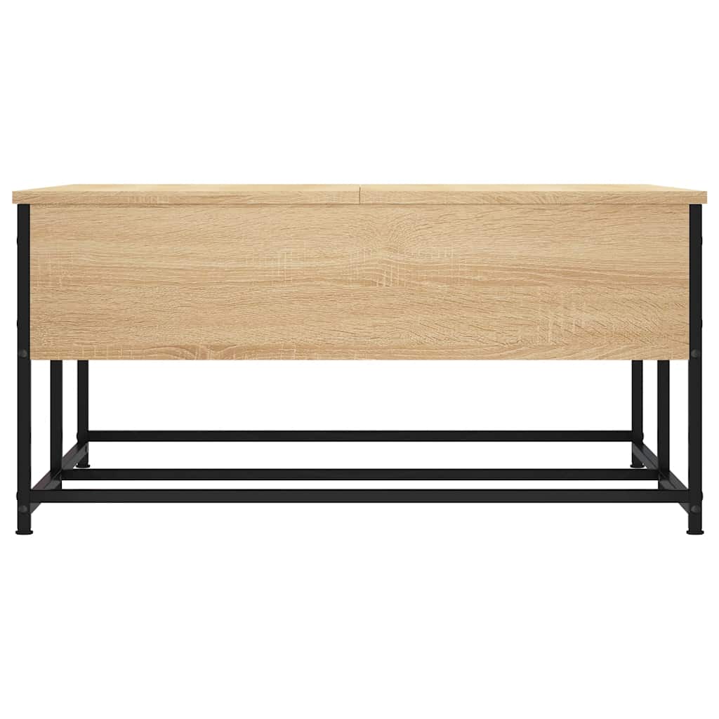 Table basse chêne sonoma 80x80x40 cm bois d'ingénierie - XIOS
