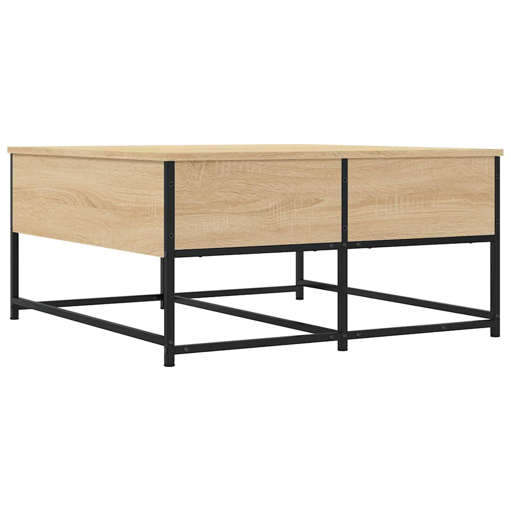 Table basse chêne sonoma 80x80x40 cm bois d'ingénierie - XIOS