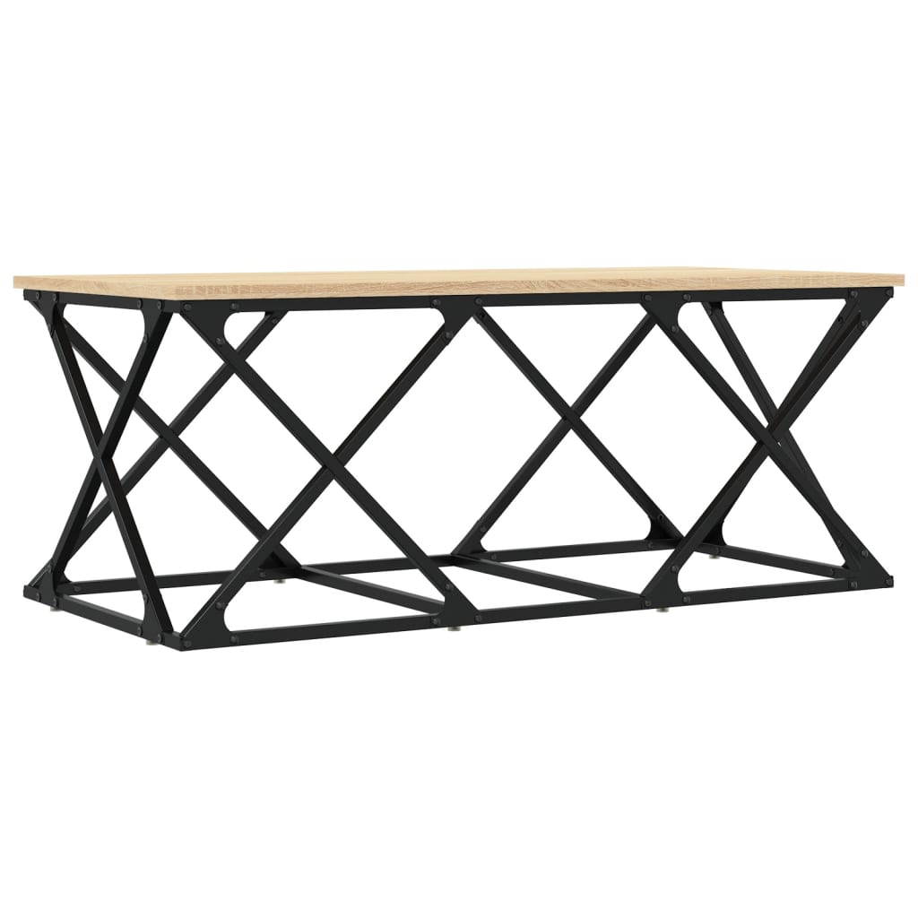 Table basse chêne sonoma 100x49x40 cm bois d'ingénierie - XIOS