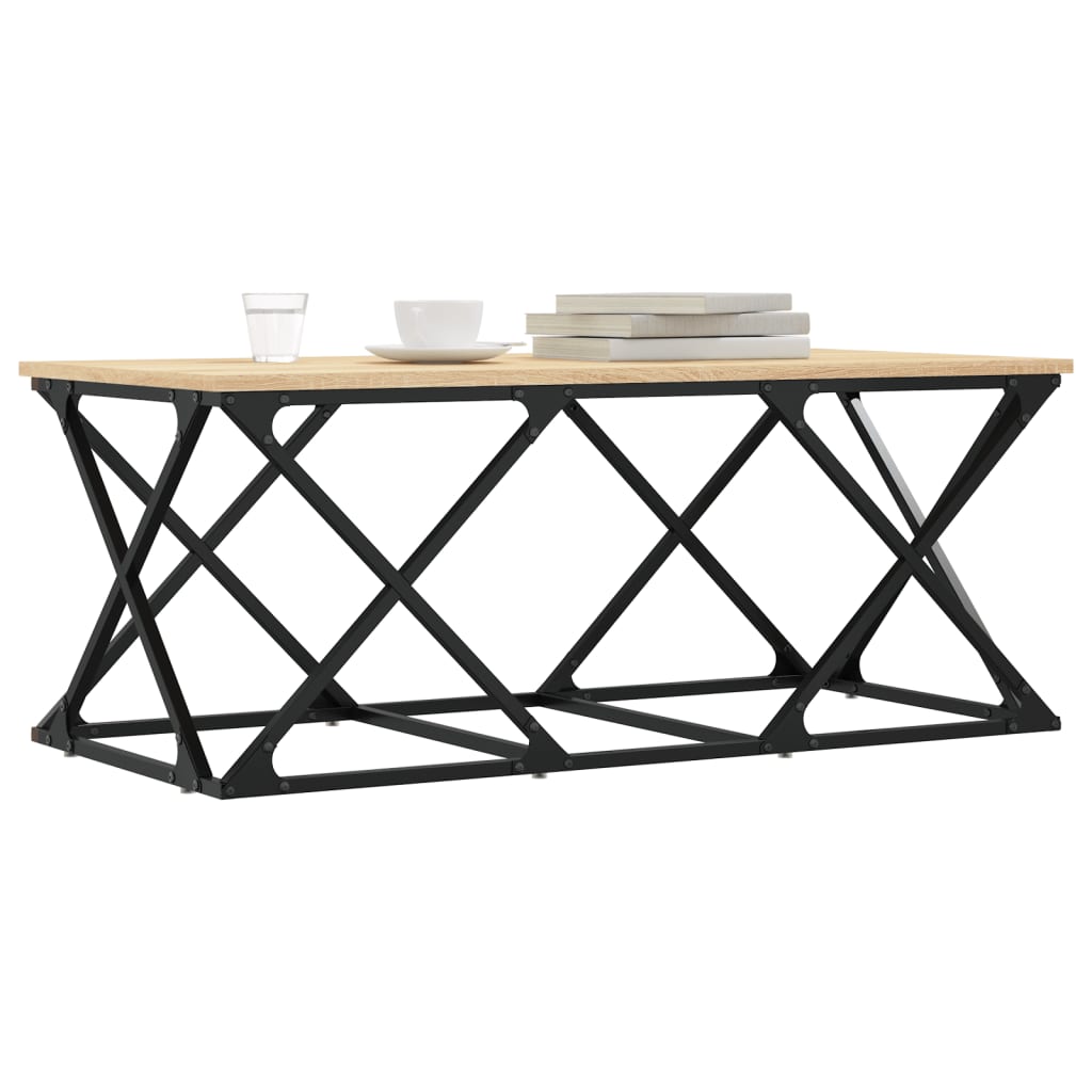 Table basse chêne sonoma 100x49x40 cm bois d'ingénierie - XIOS