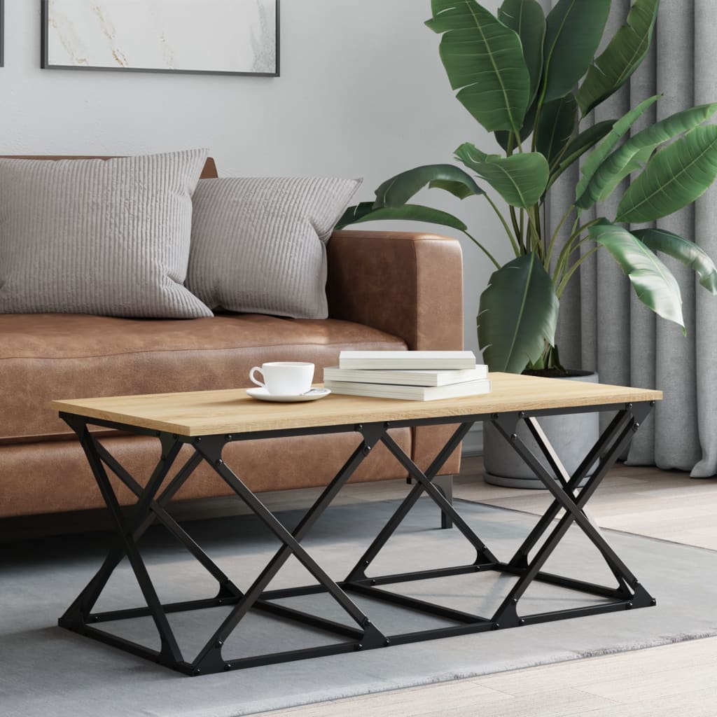 Table basse chêne sonoma 100x49x40 cm bois d'ingénierie - XIOS
