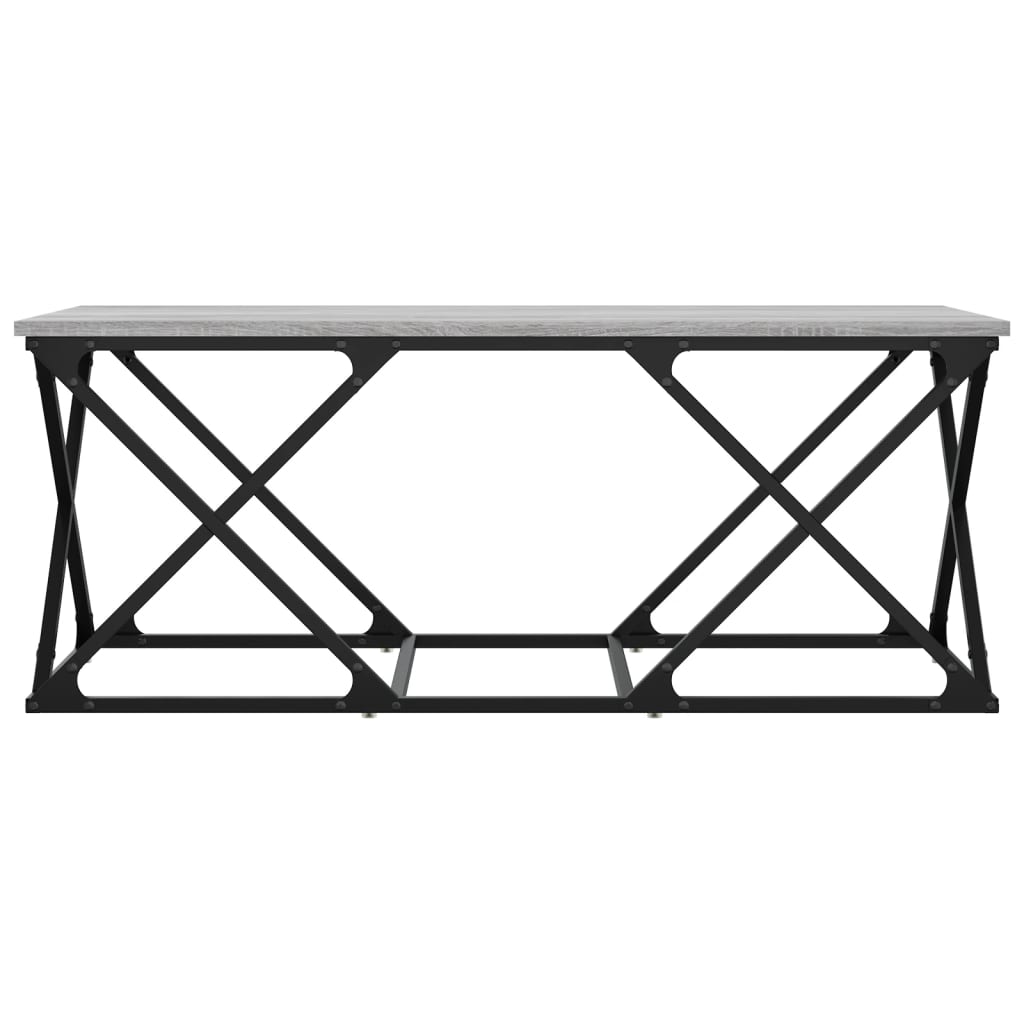 Table basse sonoma gris 100x49x40 cm bois d'ingénierie - XIOS