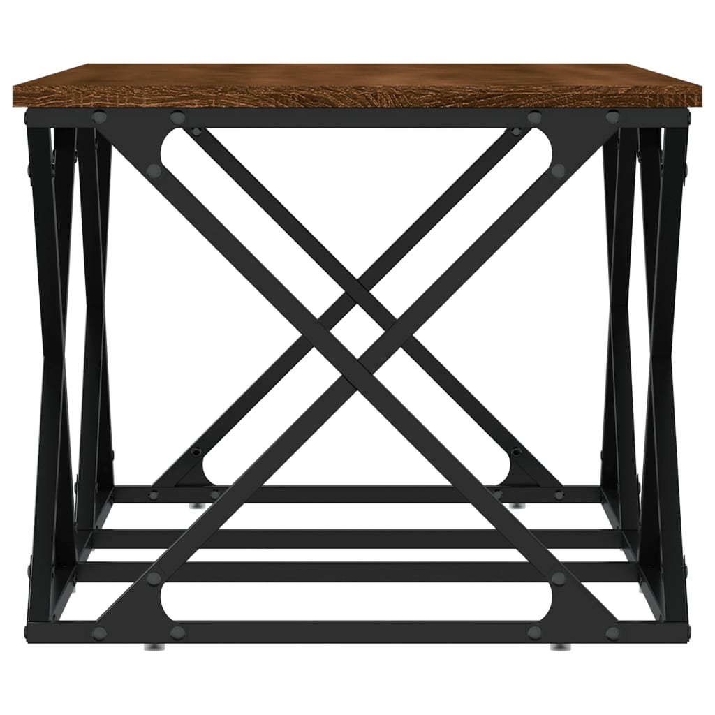Table basse chêne marron 100x49x40 cm bois d'ingénierie - XIOS