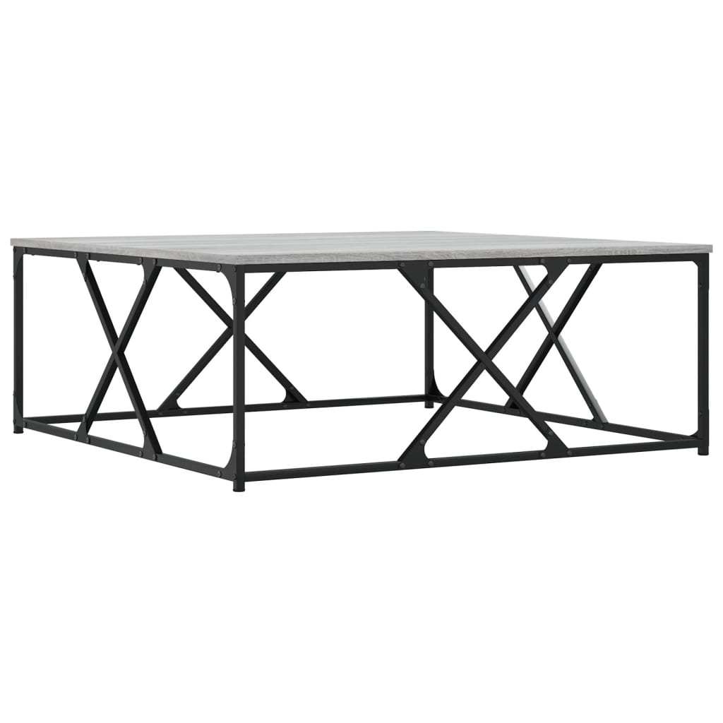 Table basse sonoma gris 100x100x40 cm bois d'ingénierie - XIOS
