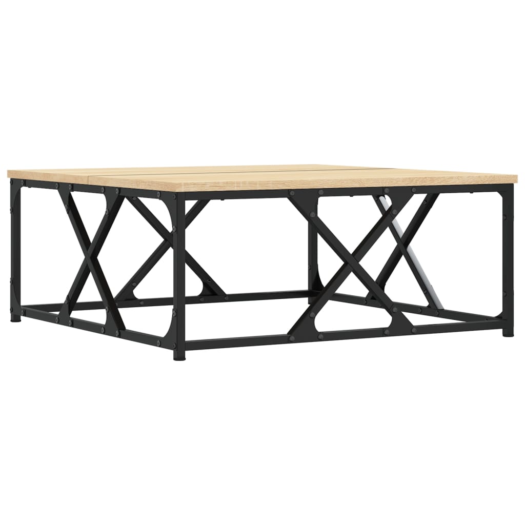 Table basse chêne sonoma 70x70x30 cm bois d'ingénierie - XIOS