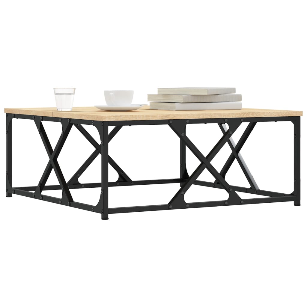 Table basse chêne sonoma 70x70x30 cm bois d'ingénierie - XIOS