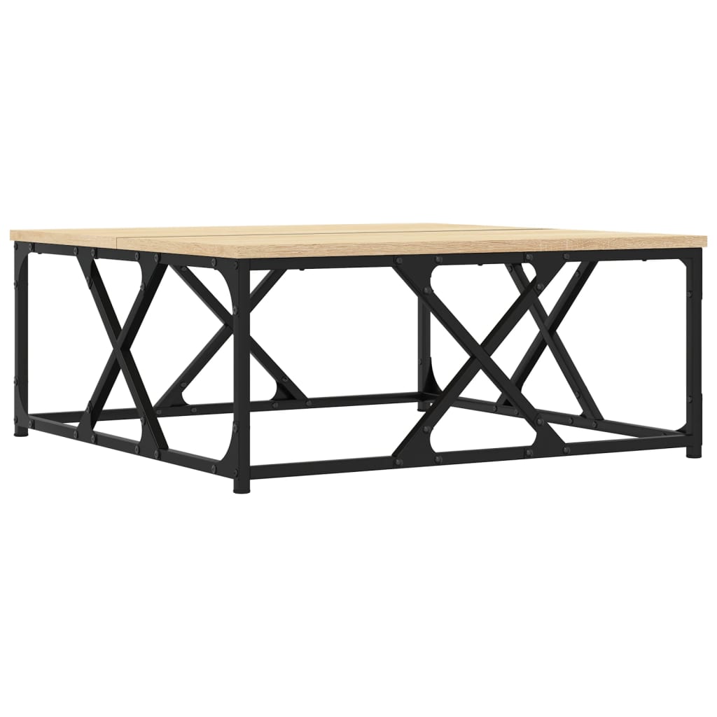Table basse chêne sonoma 70x70x30 cm bois d'ingénierie - XIOS