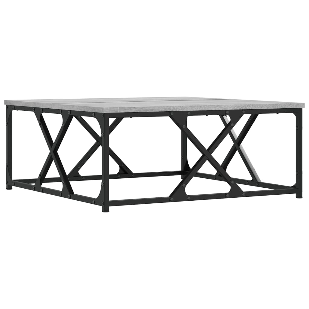 Table basse sonoma gris 70x70x30 cm bois d'ingénierie - XIOS