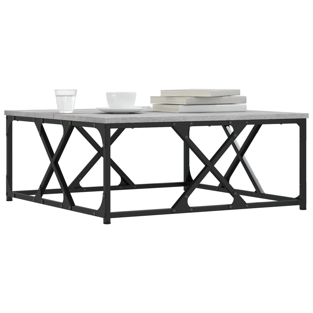 Table basse sonoma gris 70x70x30 cm bois d'ingénierie - XIOS