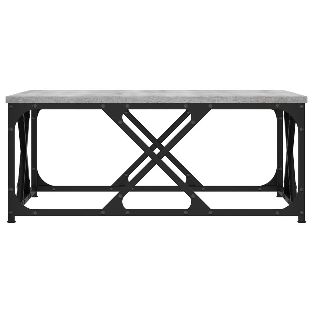 Table basse sonoma gris 70x70x30 cm bois d'ingénierie - XIOS