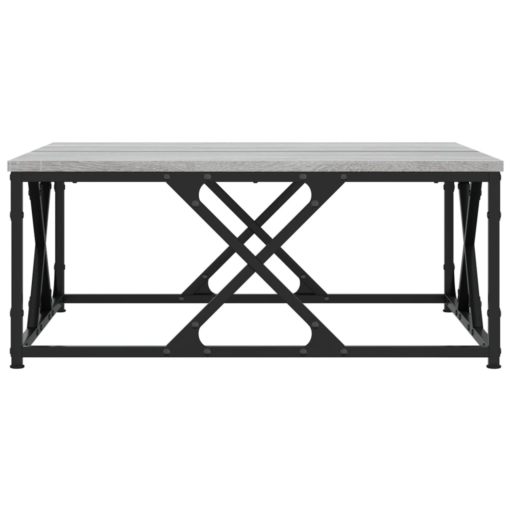 Table basse sonoma gris 70x70x30 cm bois d'ingénierie - XIOS