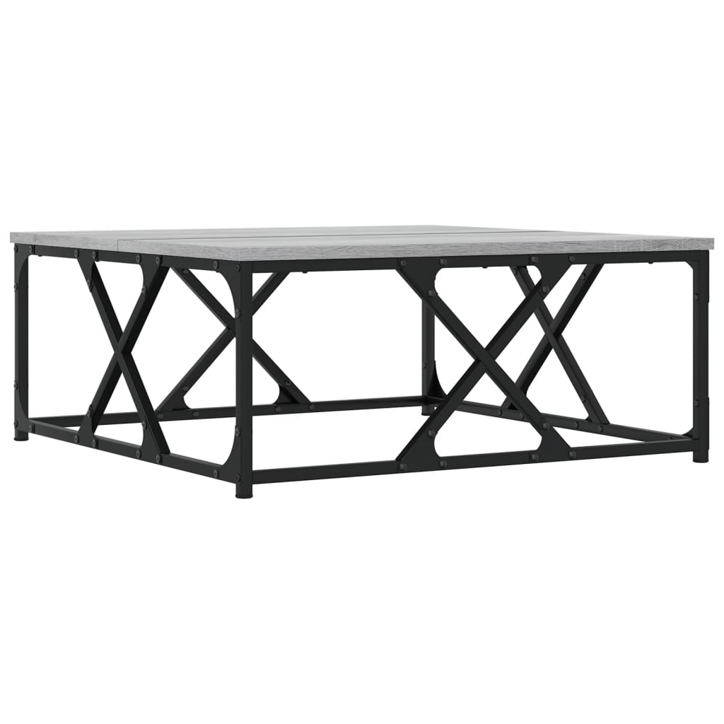 Table basse sonoma gris 70x70x30 cm bois d'ingénierie - XIOS