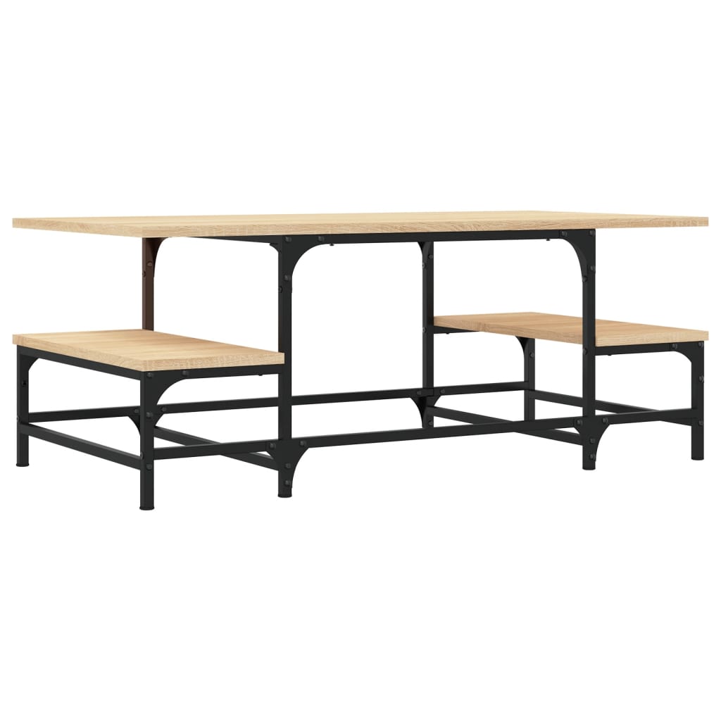Table basse chêne sonoma 100x50,5x40 cm bois d'ingénierie - XIOS
