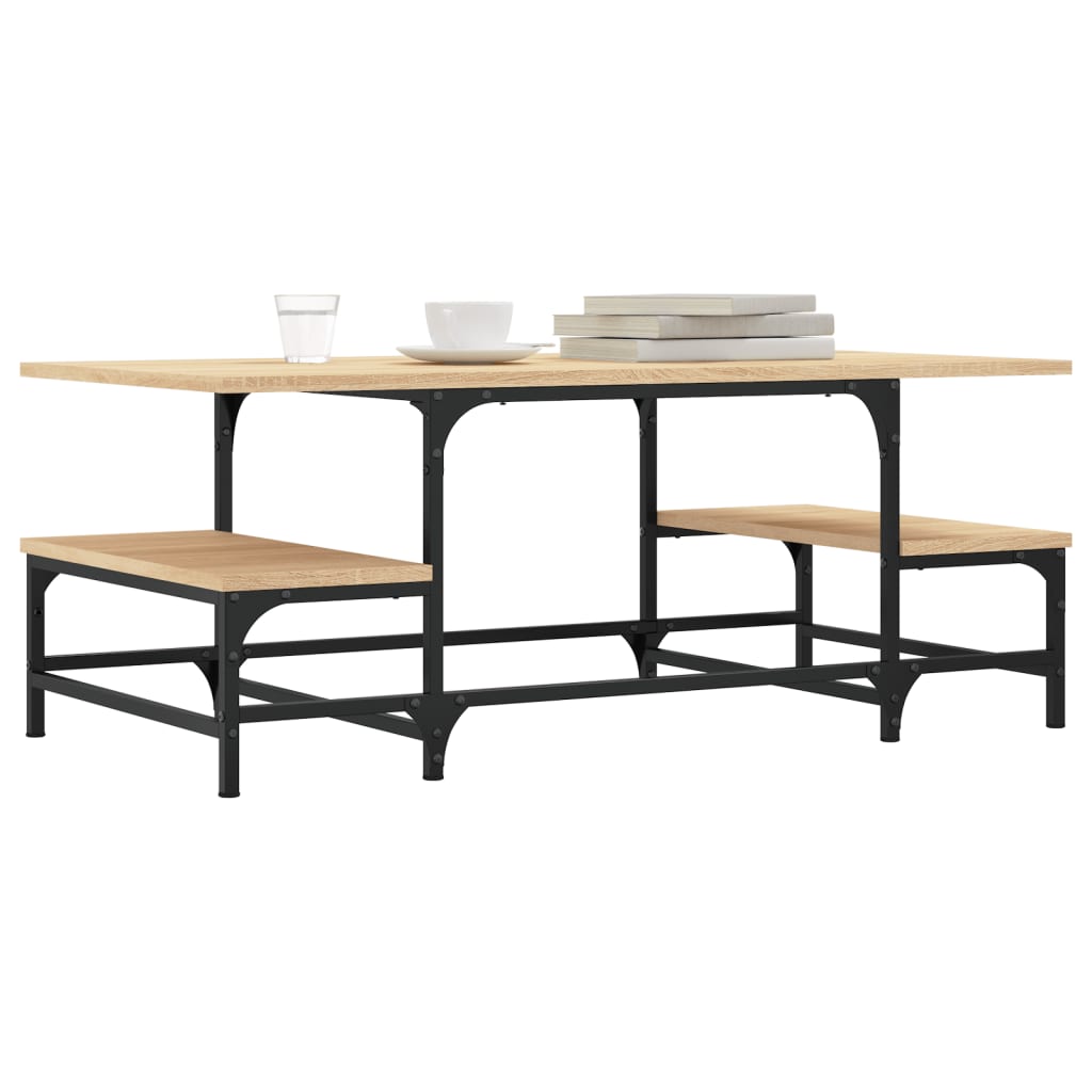 Table basse chêne sonoma 100x50,5x40 cm bois d'ingénierie - XIOS