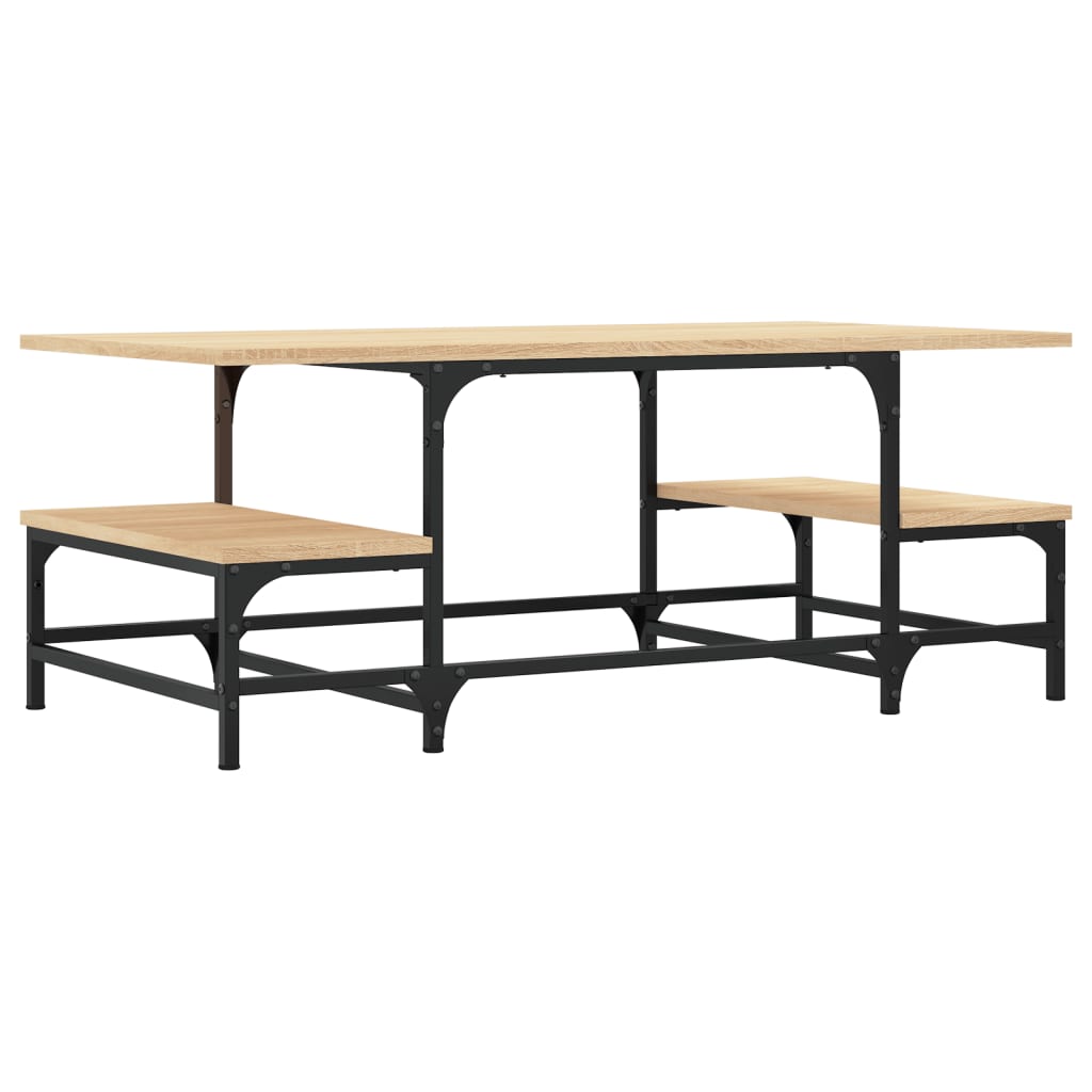 Table basse chêne sonoma 100x50,5x40 cm bois d'ingénierie - XIOS