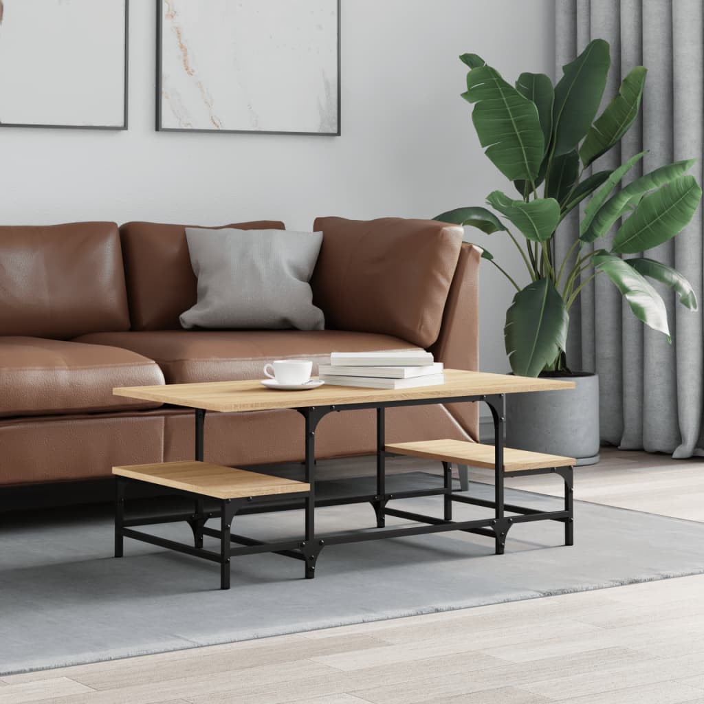 Table basse chêne sonoma 100x50,5x40 cm bois d'ingénierie - XIOS