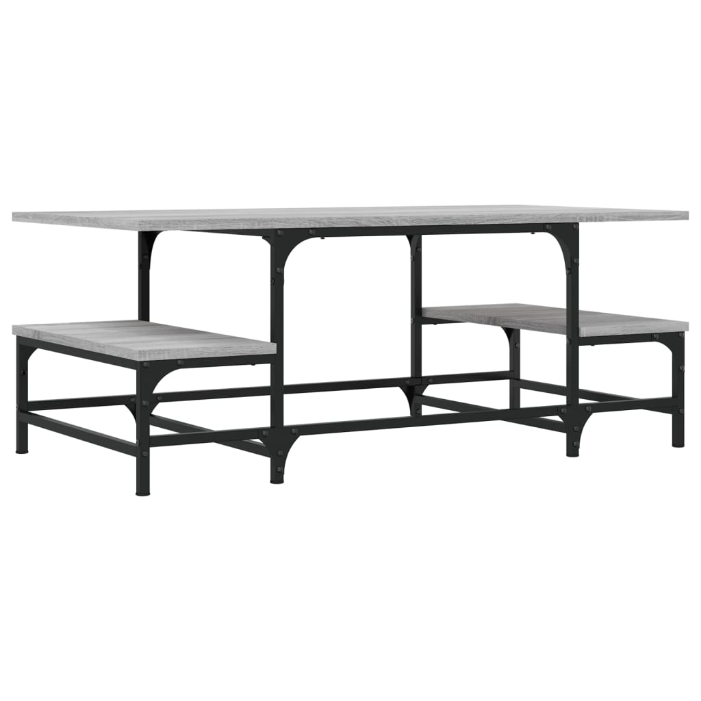 Table basse sonoma gris 100x50,5x40 cm bois d'ingénierie - XIOS