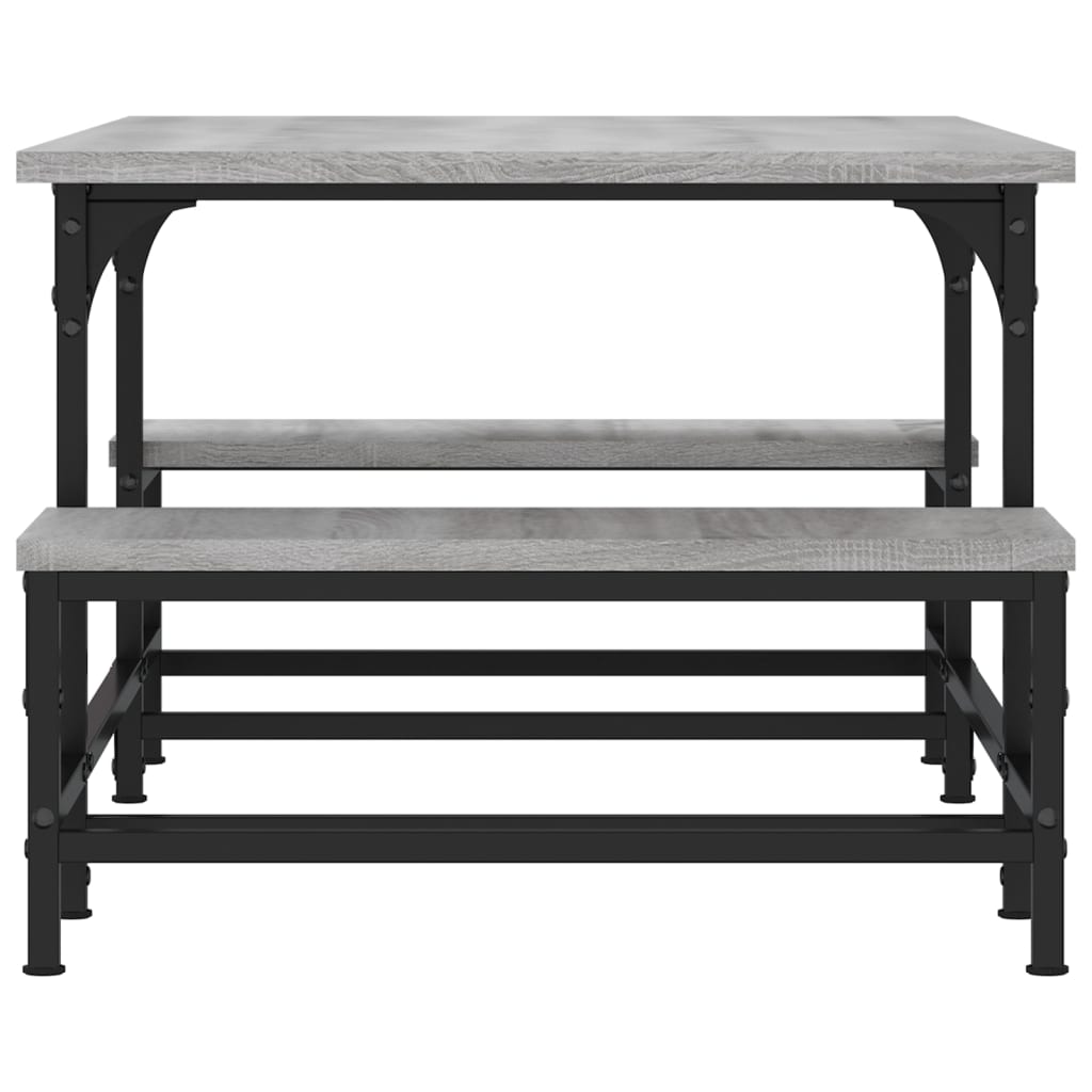 Table basse sonoma gris 100x50,5x40 cm bois d'ingénierie - XIOS