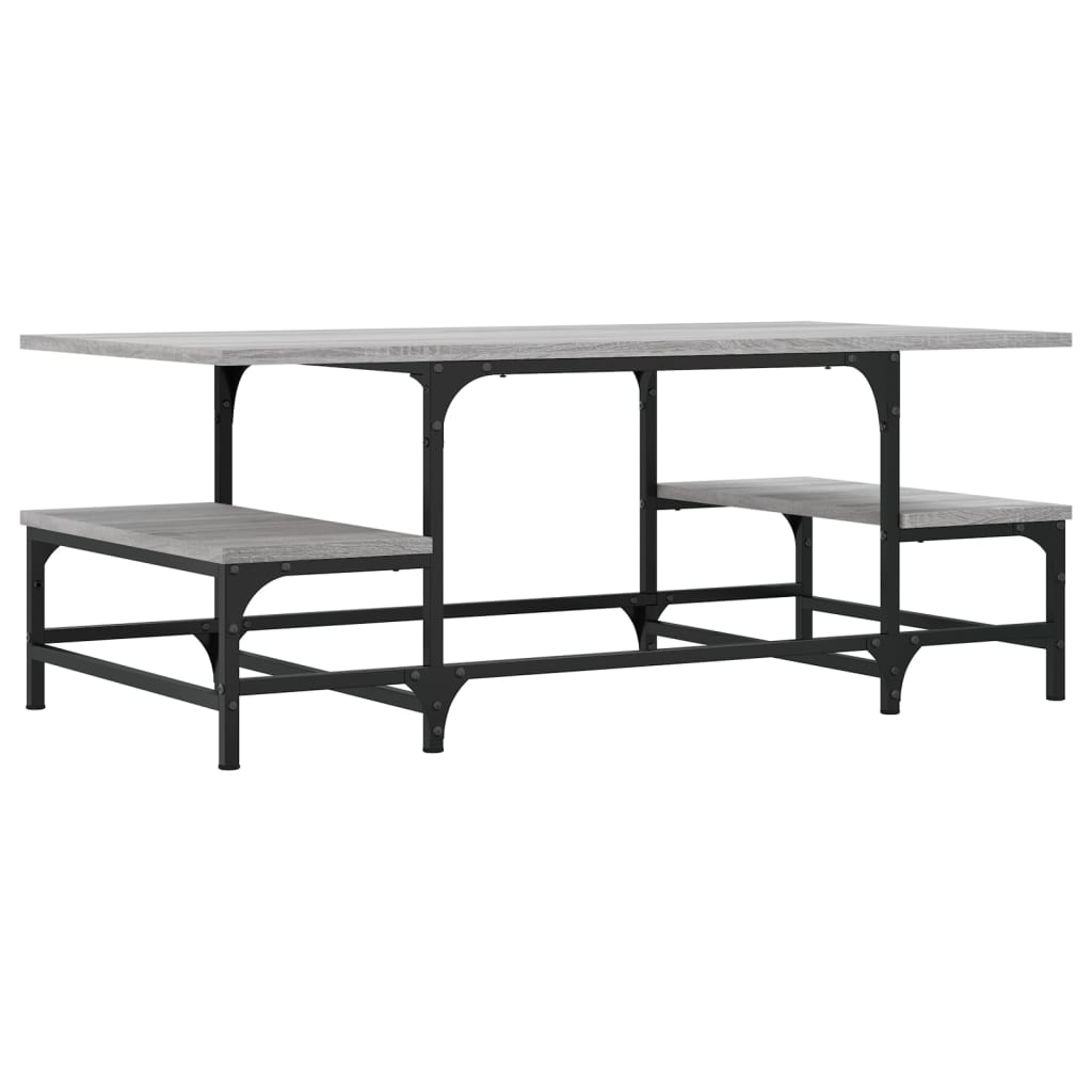 Table basse sonoma gris 100x50,5x40 cm bois d'ingénierie - XIOS