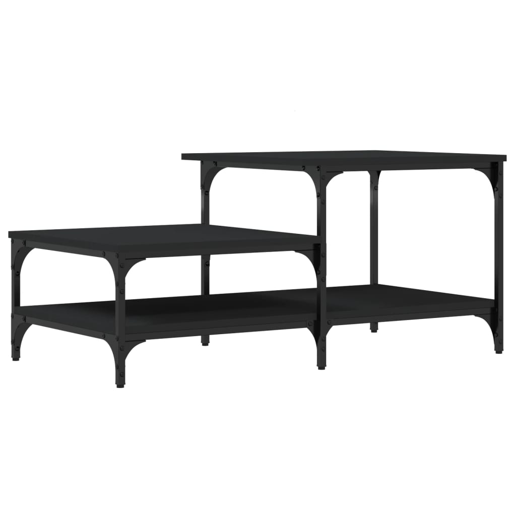 Table basse noir 100x50,5x45 cm bois d'ingénierie - XIOS