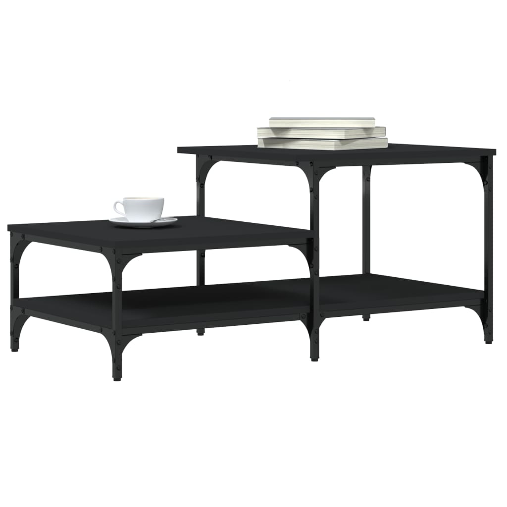 Table basse noir 100x50,5x45 cm bois d'ingénierie - XIOS